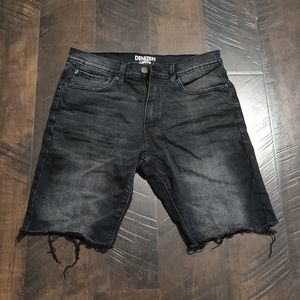 Levi's Denizen Black Denim Shorts 32 Mens